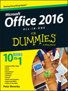 Imagen de portada para Office 2016 All-In-One For Dummies